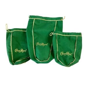 Green Crown Royal pouches